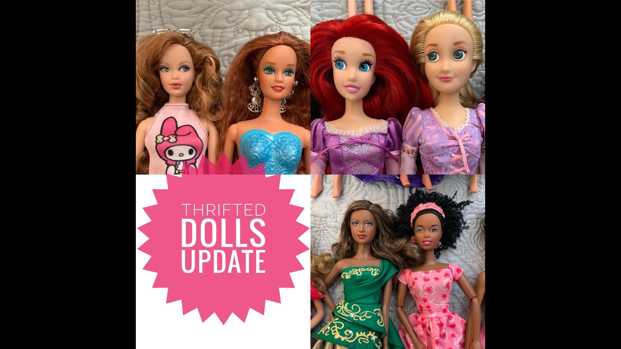 Thrifted dolls update after the clean-up May 2021