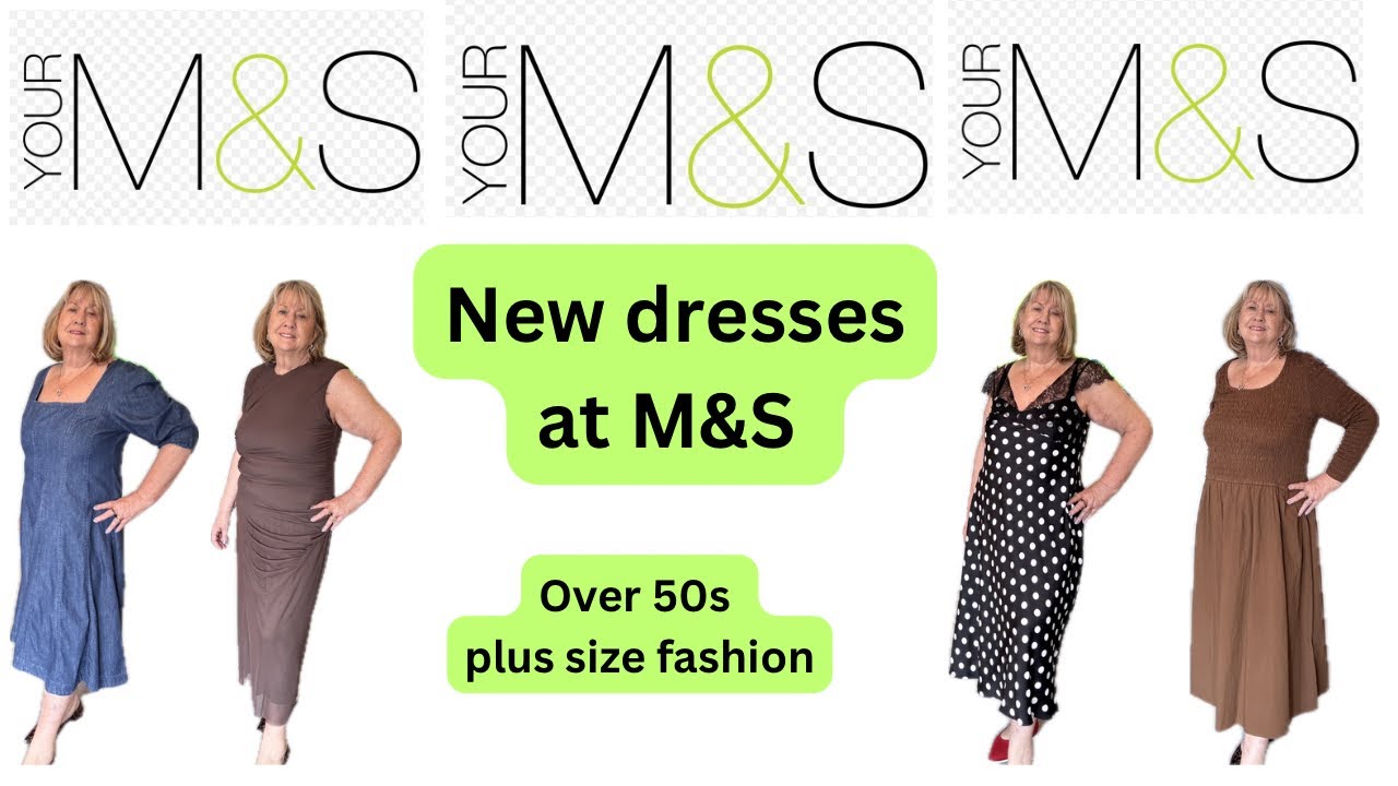 M&S plus size 18 dress haul - some beautiful dresses new in. Over 50s lifestyle