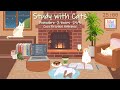 2-Hour Study with Cats 🧡 Pomodoro Timer 25/5 | Fireplace Ambience | Study All Day in a Cozy Room 🐱🐾