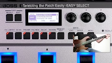 GT-1B Quick Start chapter8 : Selecting the Patch Easily - EASY SELECT -