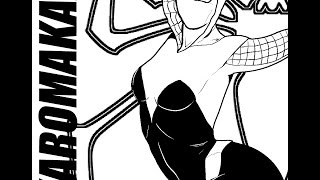 SpiderWoman Gwen Stacy Speed inking Yaromakai