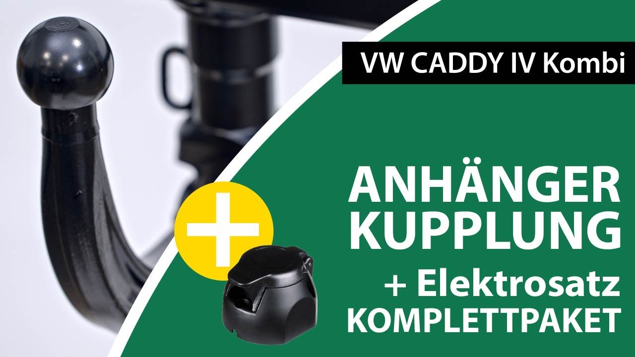 Anhängerkupplung AHK für VW Caddy Cross AHK V- abnehmbar 1138769  Elektrosatz nachrüsten Montage