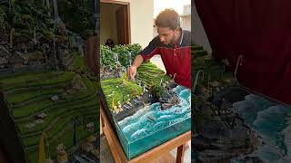 🌾 "I Built All of Bali on My Table — Rice Terraces, Temple and Black Sand Beach" #viralvideo