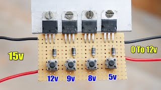 Multi Voltage Regulator Circuit 5v, 8v, 9v, 12
