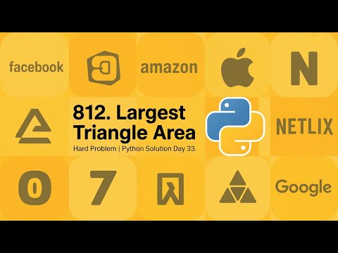 Leetcode 812  Largest Triangle Area  #leetcode #codinginterview #dailychallenge #day33 27-09-2025