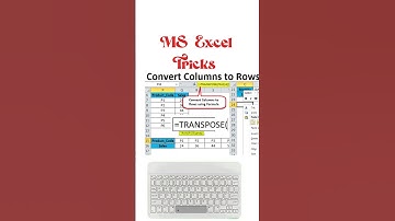 "Excel Quick Tip: Convert Columns to Rows Instantly with TRANSPOSE!" #exceltech #exceltricks