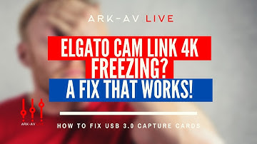 Elgato Cam Link 4K Freezing Problem Fix that WORKS!