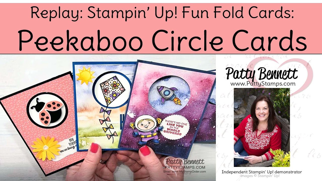 Handmade Circle Fun Fold Birthday Card - Patty Stamps