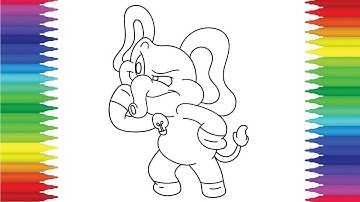 Bubba Bubbaphant from Poppy Playtime | Smiling Critters Coloring Page