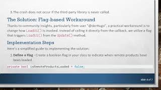 How to Fix Unity Resource.Load() Crashes Triggered by 3rd Party Library Callbacks
