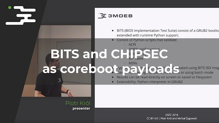 Coreboot 페이로드로 BITS와 CHIPSEC 사용하기