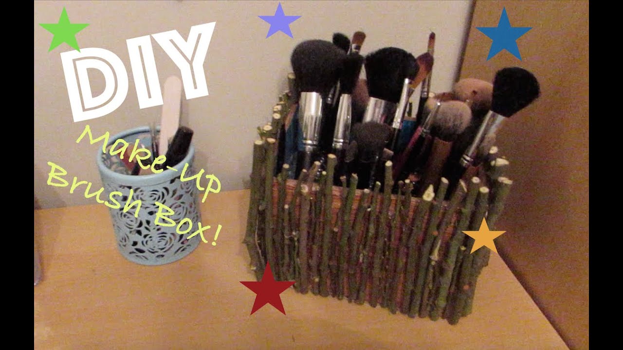 DIY make-up brush box tutorial! - Tumblr inspired room 