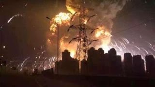 [RAW]  Caught On Camera Massive Gas Station Nuke Like Explosion Tianjin, China 12/08/2015