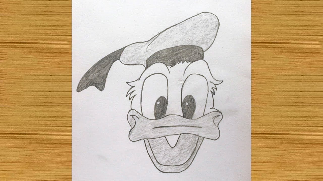 Como desenhar o Pato Donald passo a passo com lápis - Tutorial de ...
