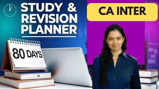 80 Days Study & Revision Planner | CA Inter