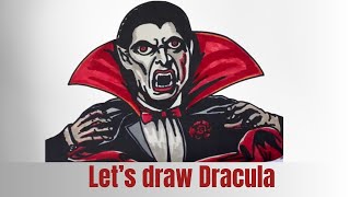 How to Draw Dracula 🦇 | Easy Halloween Vampire Drawing Tutorial (Step by Step)