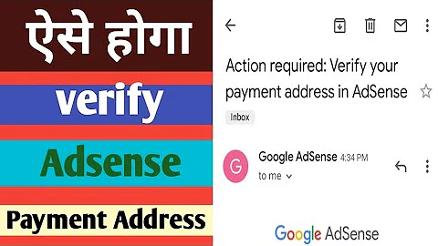 Action required: Verify your payment address in AdSense/ Verify your address to receive payment from