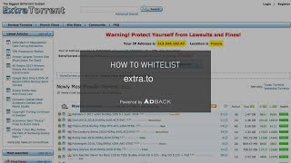Adback Tutorial How To Deactivate Your Adblocker On Extra.to?