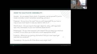 Continuing Education Course: Courtroom Advocacy 101 for Court Appointed Special Advocates