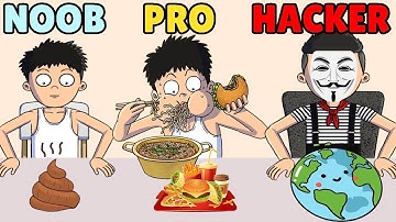 Food Fighter Clicker -Mukbang:    NOOB vS PRO vs HACKER inFood Fighter Clicker.   Fast Food Fighter