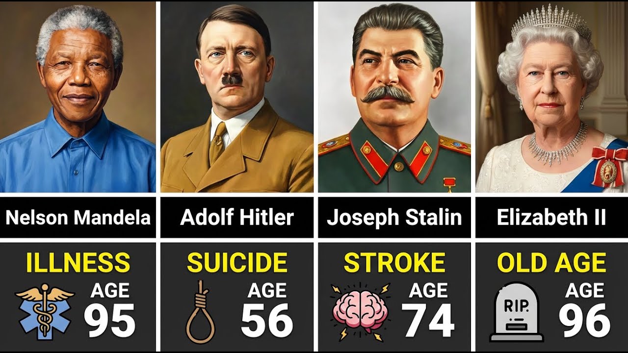 Death Reasons of Famous World Leaders | From Ancient Empires to Modern Presidents