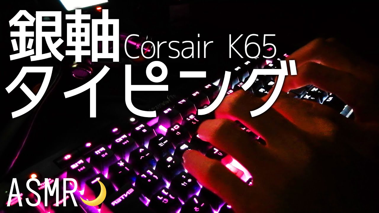 【ASMR】銀軸キーボードをタイピング・打鍵音🌙睡眠&作業用 【1時間】