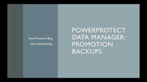 PowerProtect Data Manager Promotion Backups