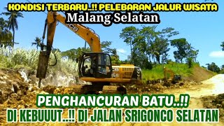 Kondisi Terkini..!! Gerak Cepat Begho - Begho Penghancur Batu‼️Proyek Pelebaran Jalan Srigonco.