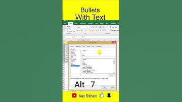 Create Bullet with text in excel