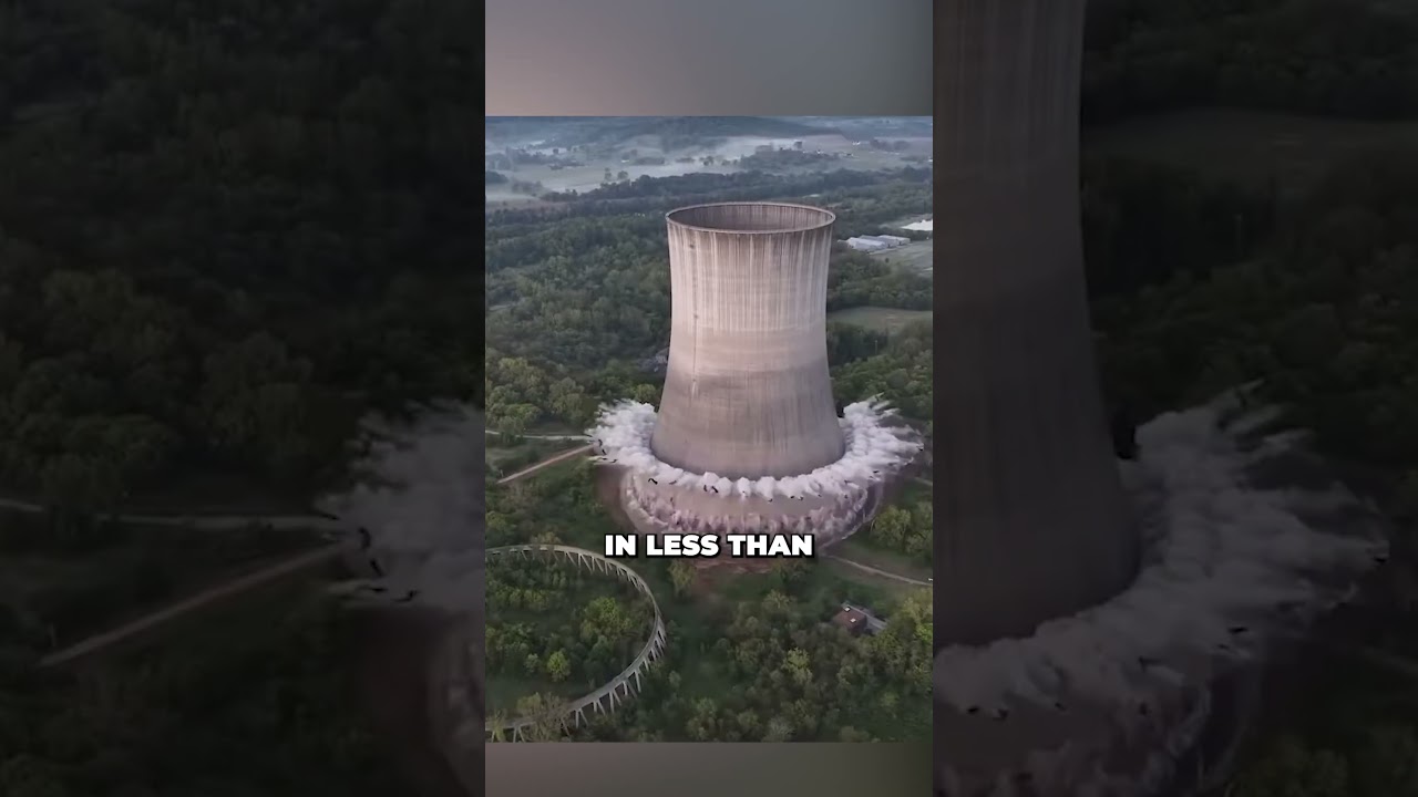 Эта гигантская башня исчезла за 10 секунд.