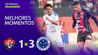 CRUZEIRO VENCE VITÓRIA NO BARRADÃO | MELHORES MOMENTOS | 28ª RODADA BRASILEIRÃO 2026 | ge tv