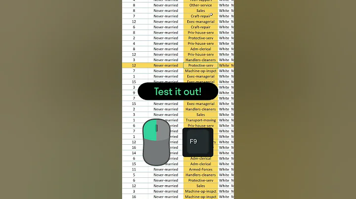 Highlight the active row and column in an Excel worksheet