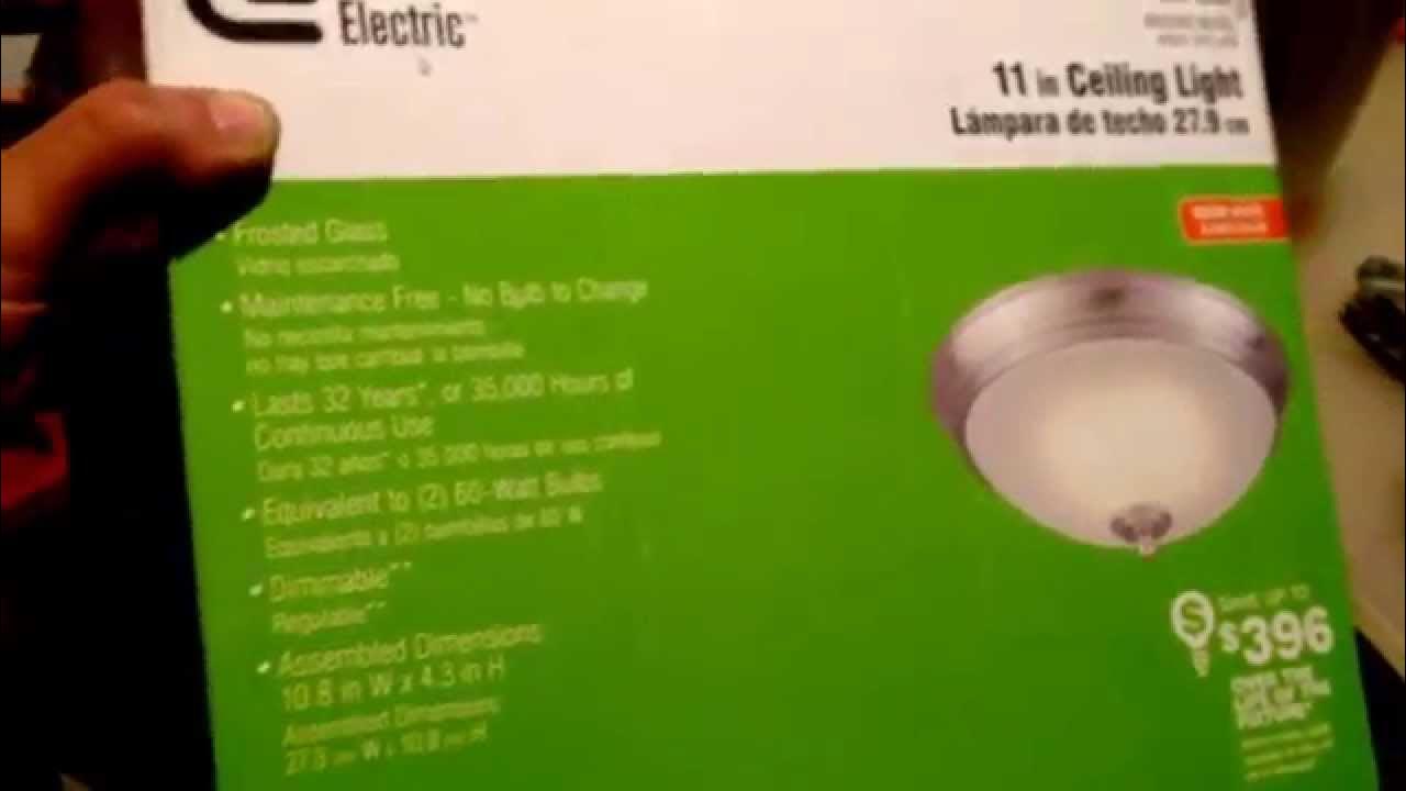 Commercial Electric Ceiling Light Review YouTube