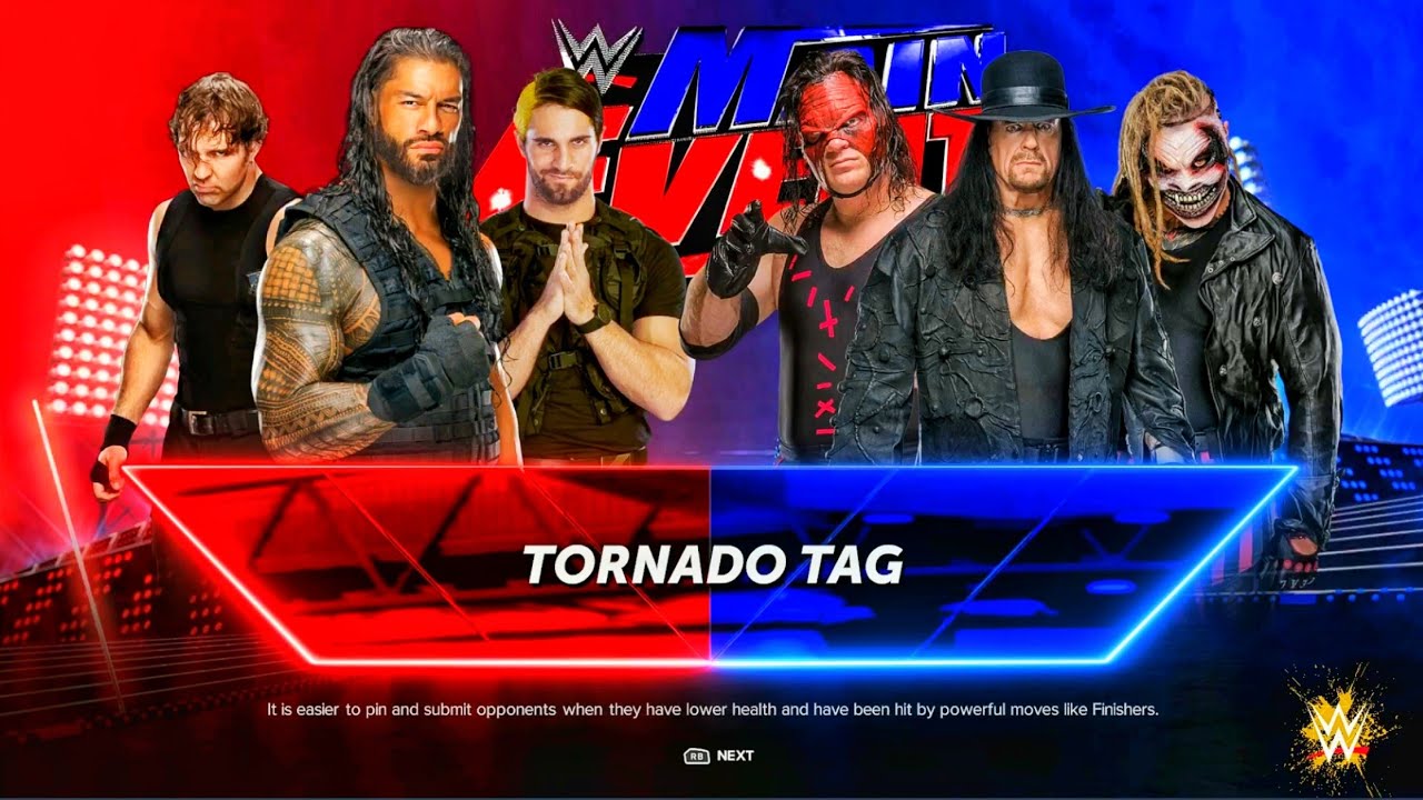 The Shield Vs Undertaker, Kane & The Fiend - Tornado Tag Team Match | WWE 2k24