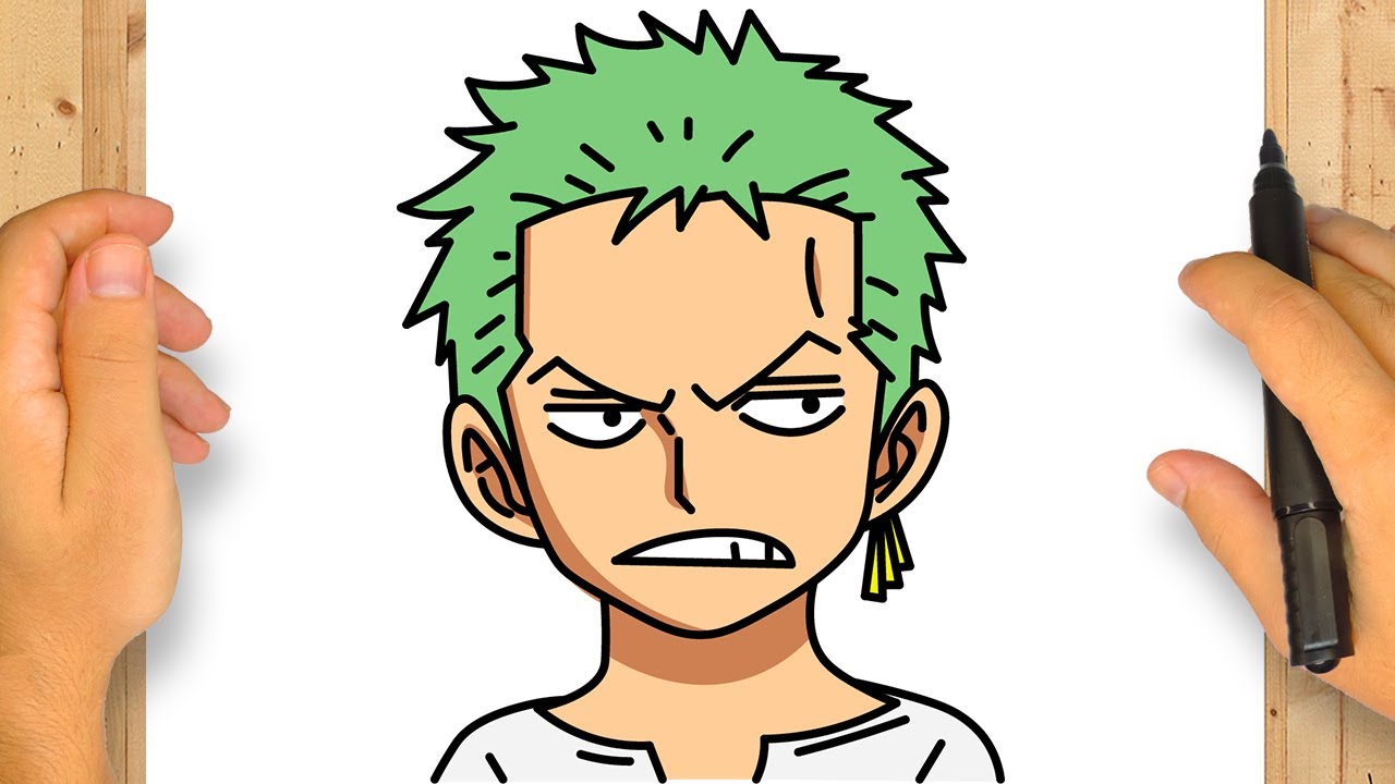 Como desenhar Zoro de One Piece - Fácil e Rápido