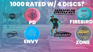 4 Brands | 1 Disc Each | Can I shoot ~1000 rated disc golf round?