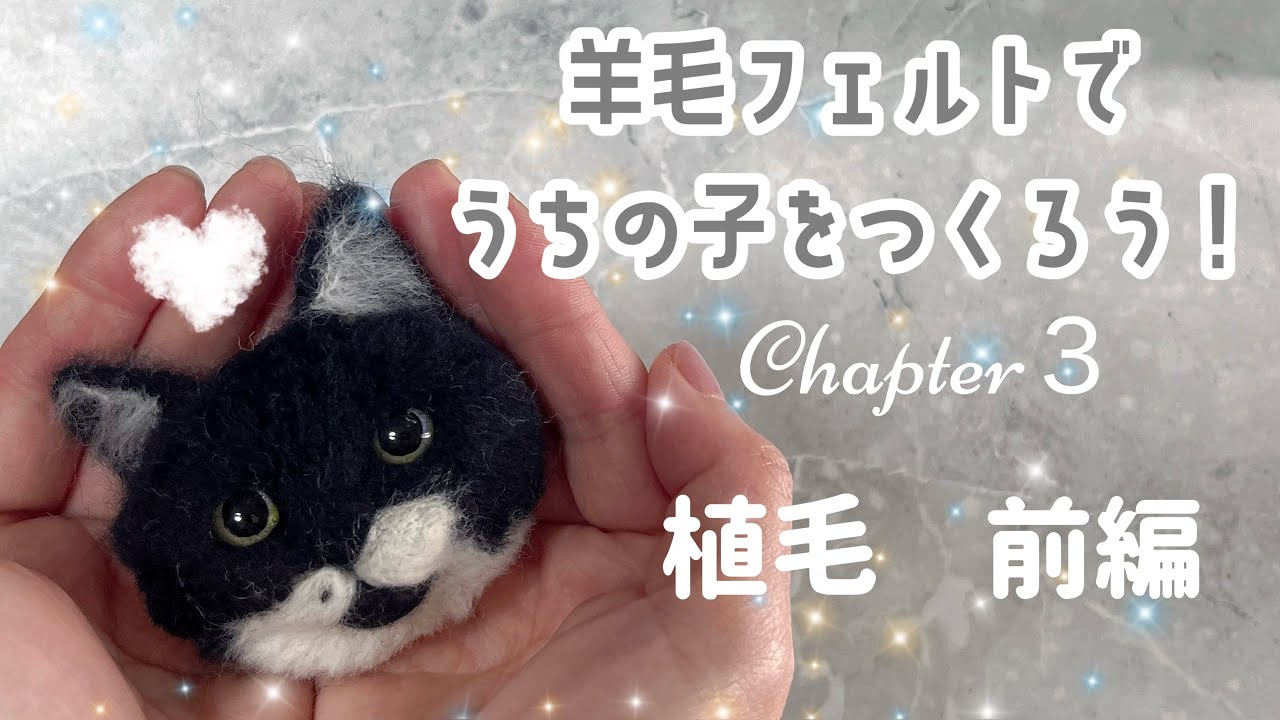 猫ちゃん✿参考用✿羊毛フェルト 音声解説&字幕付き】🔰さん必見|羊毛フェルトでの猫ちゃんの作り方