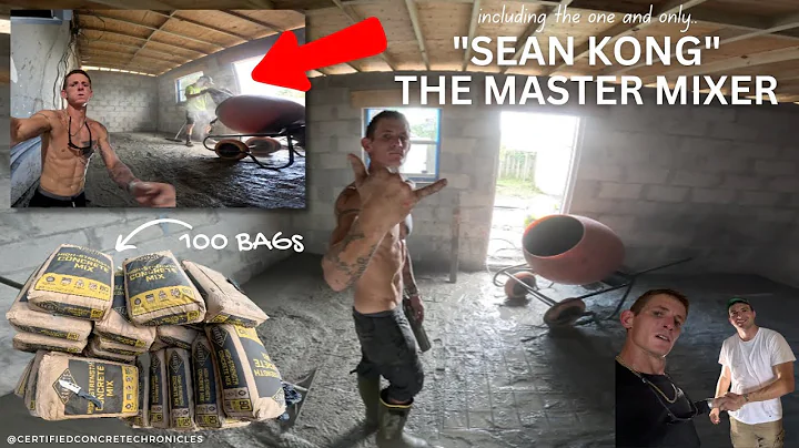 MIXING 100 CONCRETE BAGS WITH 1 FINISHER