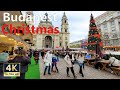 Budapest Hungary 🇭🇺 4K Christmas Market at St. Stephen's Square 2021