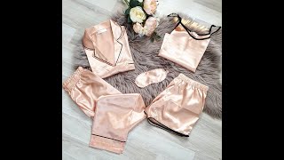 Saten Pijama Seti Tanıtımı Pembishomewear