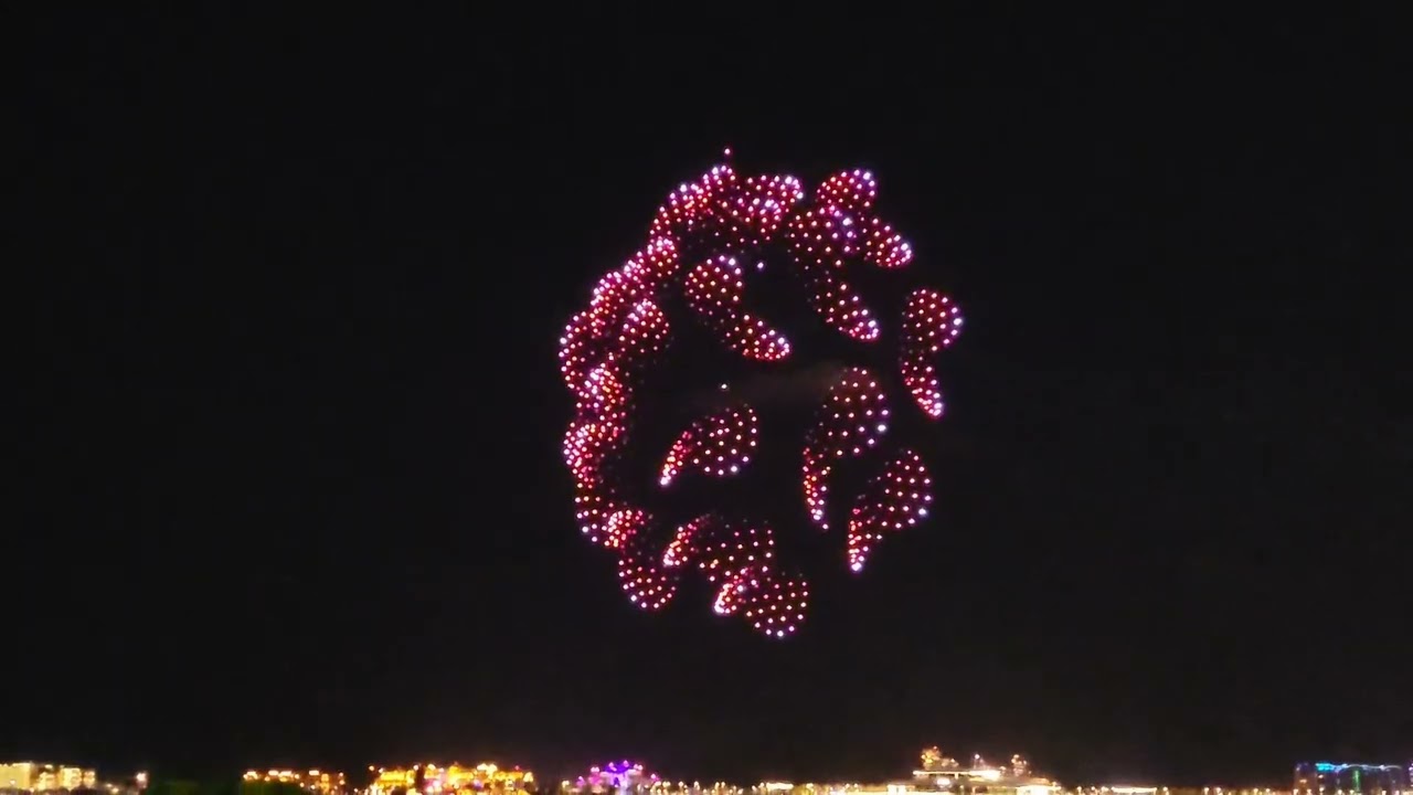 Happy New year celebrate in JBR beach 
