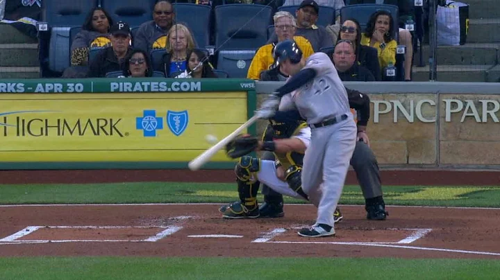 MIL@PIT: Hill reaches first on catcher interference