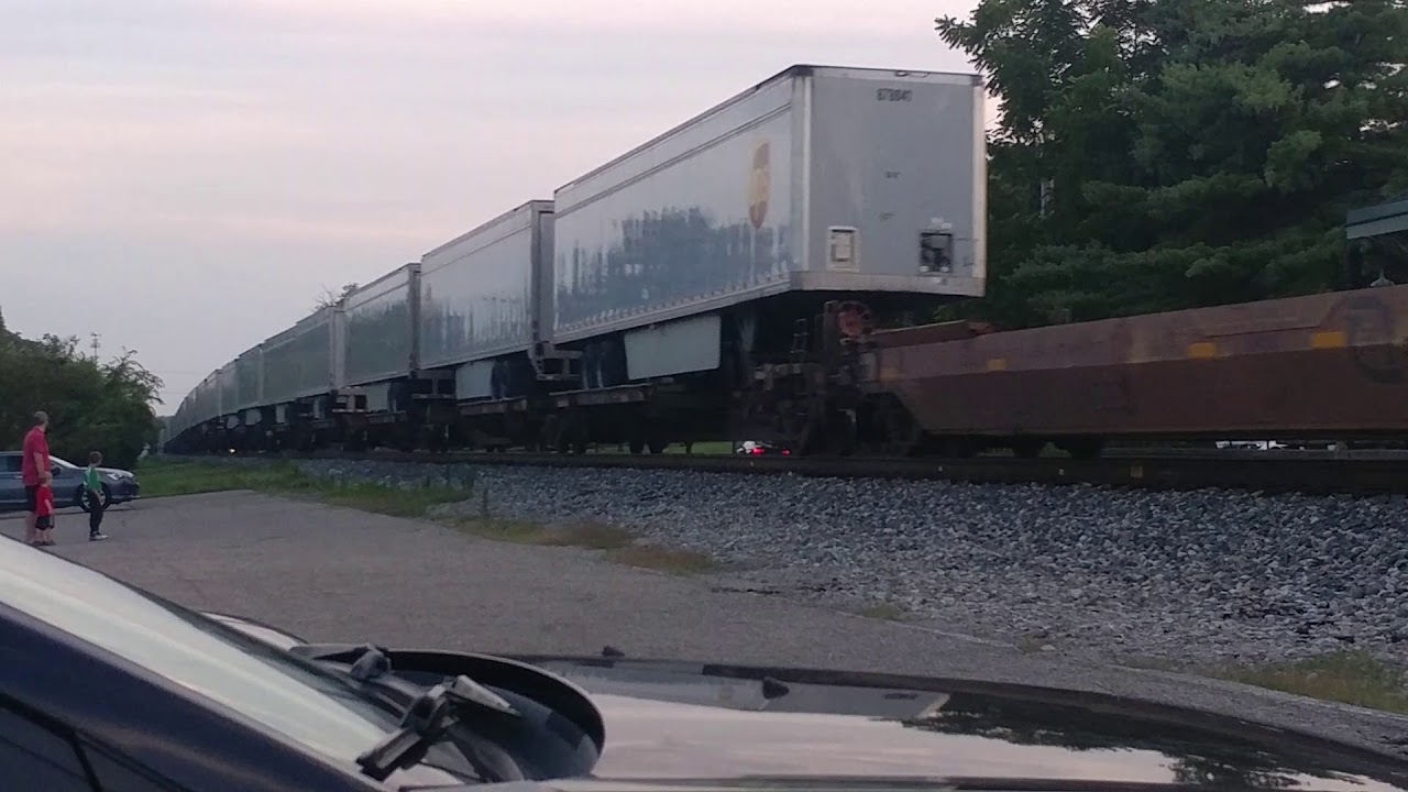 NS 240 westbound UPS trailer train on track two with a pretty nice manifest