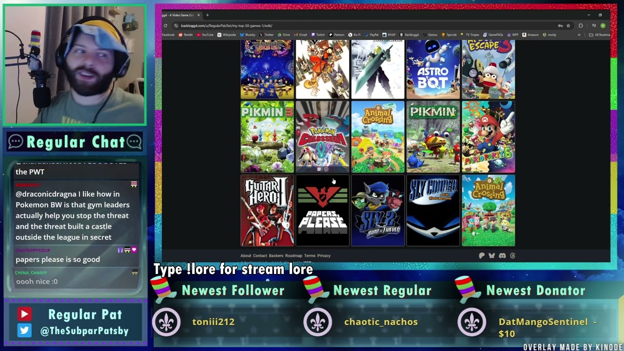 Expanding My Top 50 Games to a Top 100 - Regular Pat Stream