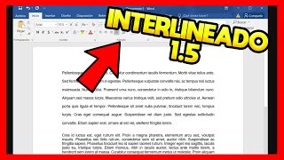 ✅PONER INTERLINEADO 1.5 EN WORD
