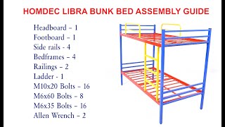 How to Assemble Homdec Libra Bunk Bed | Bed Assembly | Homdec