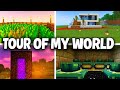 INSANE Minecraft World Tour 🚪 House, Farms, Nether &amp; End Portal Showcase!