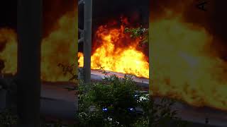 Fuel Tanker Crash and Fire in Edison