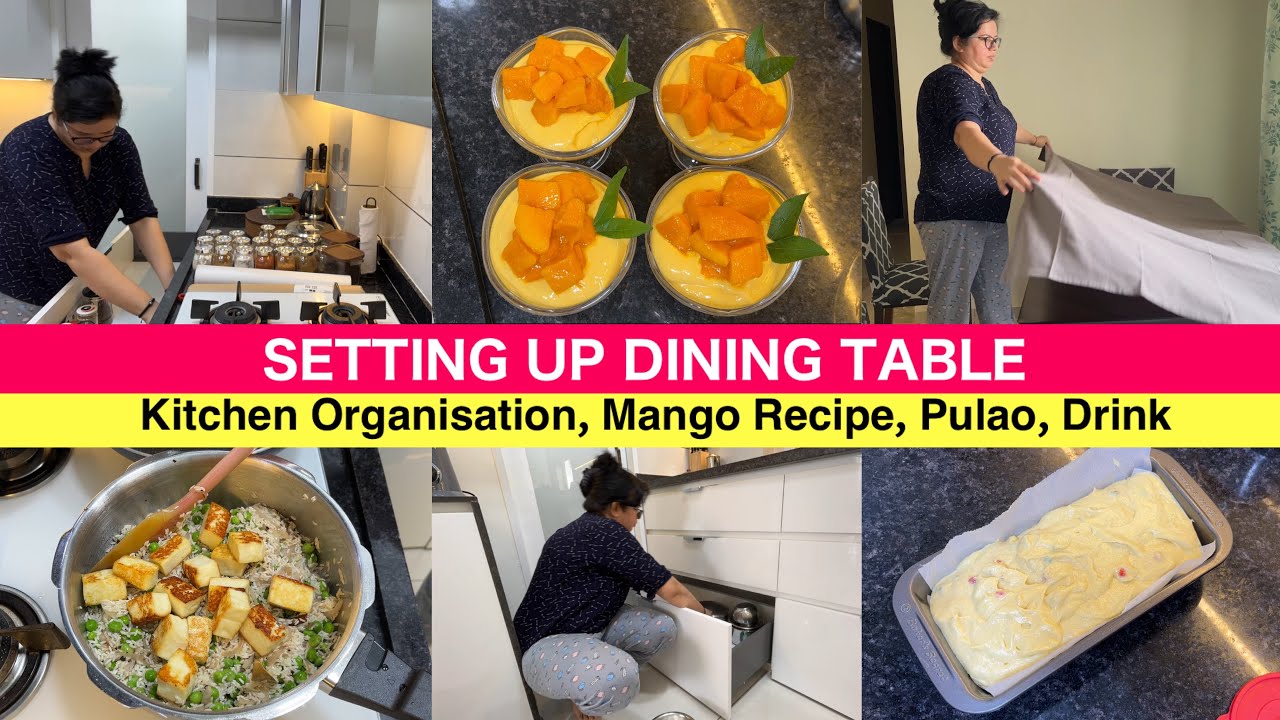 Setting Up NEW DINING TABLE Kitchen Organisation BEST Matar Paneer