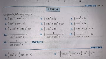 RD SHARMA EX 19.12 Q1 TO  Q13 SOLUTIONS OF CHAPTER 19 INDEFINITE INTEGRALS CLASS 12TH